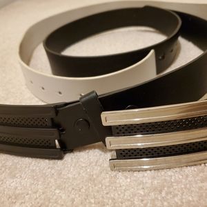 Adidas 3-stripes leather belt 2 pack